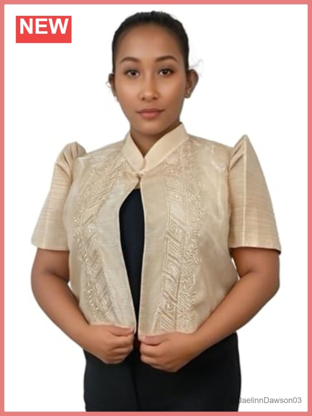 Handmade Filipiniana Bolero Shrug Embroidered Lace Cropped Cardigan